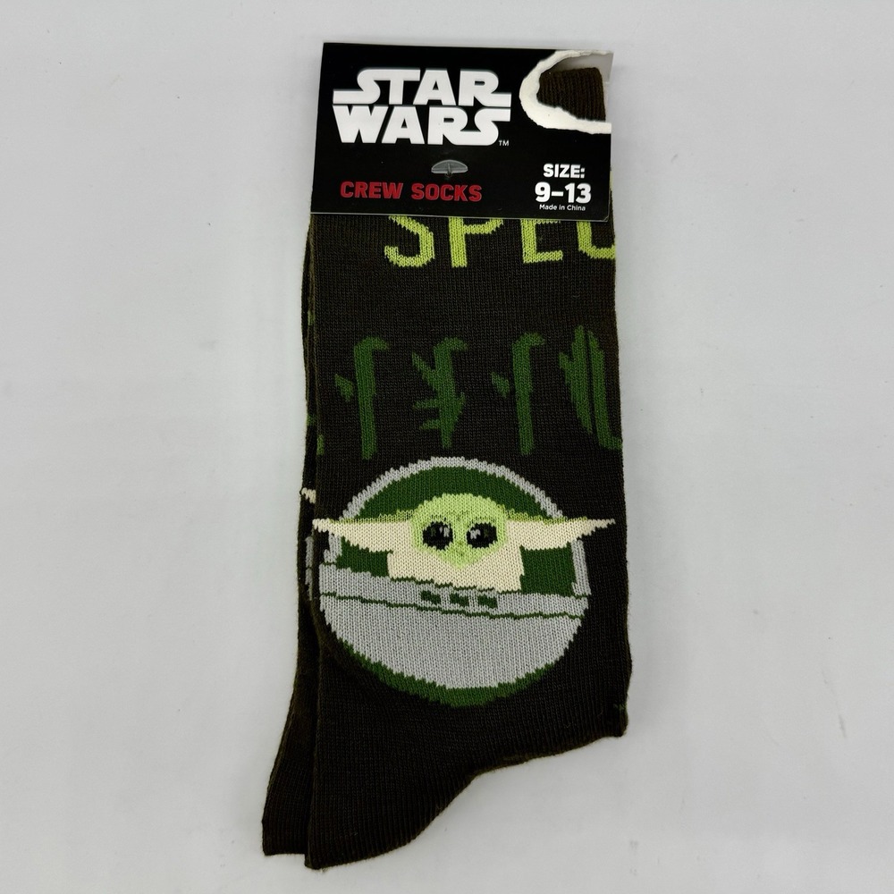 Star Wars Grogu Crew Adult Socks Size 9-13‎
